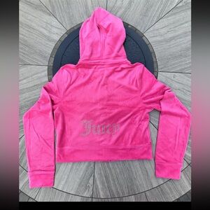 JUICY COUTURE BLING VELOUR ZIP-UP HOODIE